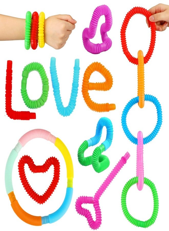 Siwarm 52 Pack Pop Tubes, Sensory Toys Party Favors For Kids 8-12 4-8 Fidget Toys For Anxiety Goodie Bag Stuffers Treasure Box Classroom Prizes Gifts for 3 4 5 6 7 8 9 Year Old Boys Girls Toddlers- 10 Colors - Image 5
